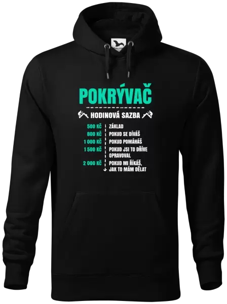 Pánská mikina Hodinová sazba - pokrývač