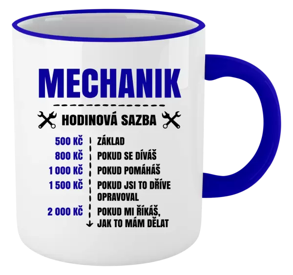 Hrnek Hodinová sazba - mechanik