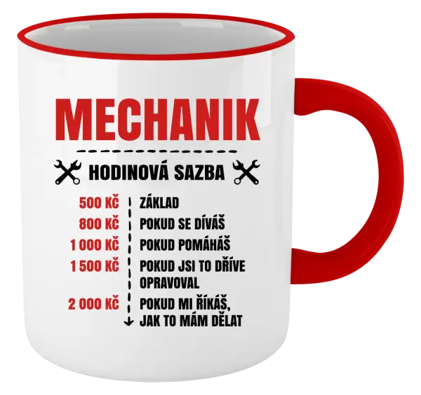 Hrnek Hodinová sazba - mechanik