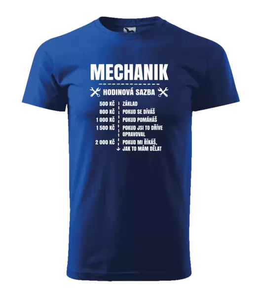 Pánské tričko Hodinová sazba - mechanik
