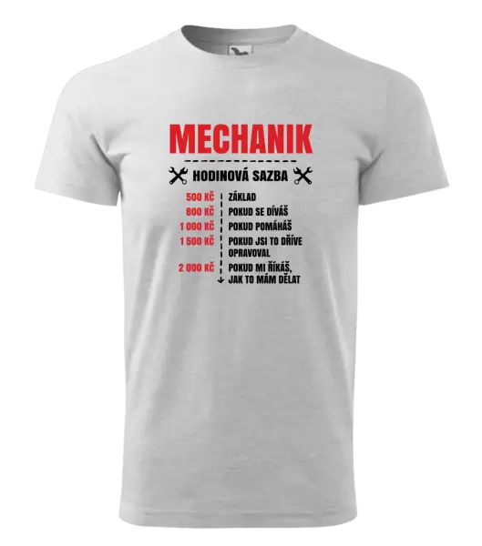 Pánské tričko Hodinová sazba - mechanik