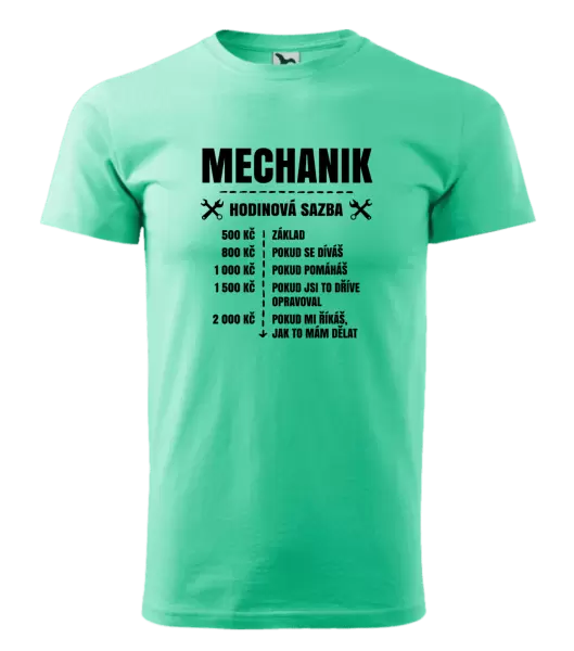 Pánské tričko Hodinová sazba - mechanik