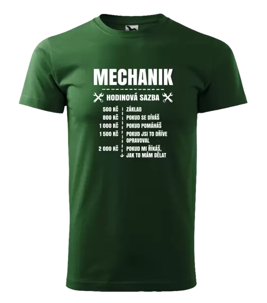 Pánské tričko Hodinová sazba - mechanik