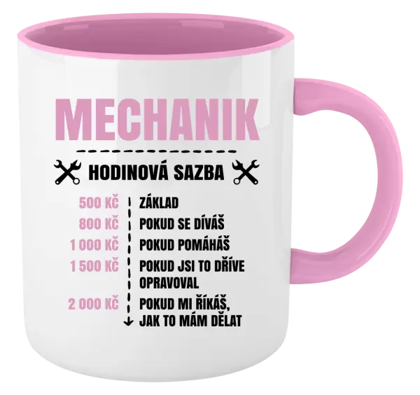 Hrnek Hodinová sazba - mechanik