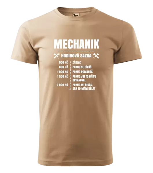 Pánské tričko Hodinová sazba - mechanik
