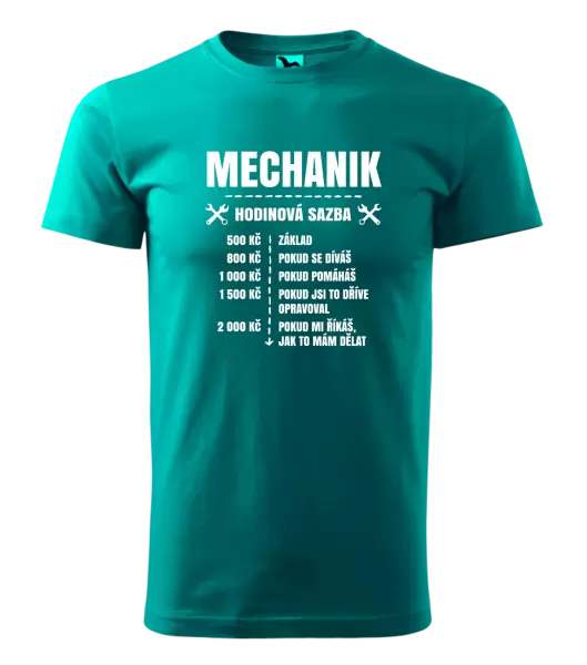 Pánské tričko Hodinová sazba - mechanik