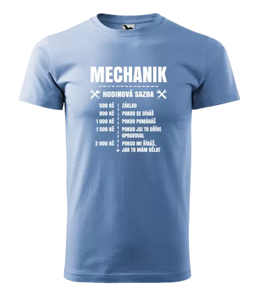 Pánské tričko Hodinová sazba - mechanik