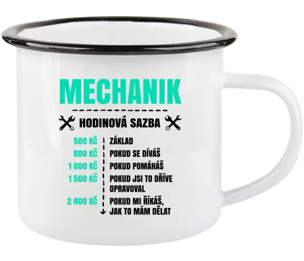 Plecháček Hodinová sazba - mechanik