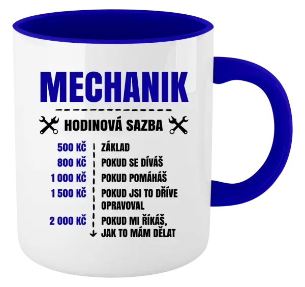 Hrnek Hodinová sazba - mechanik