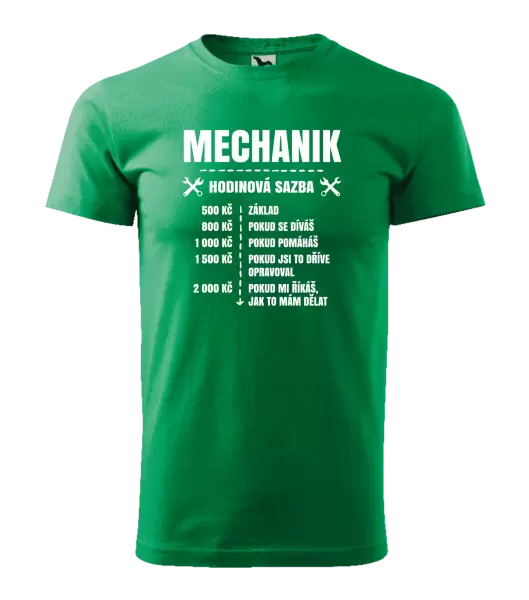 Pánské tričko Hodinová sazba - mechanik