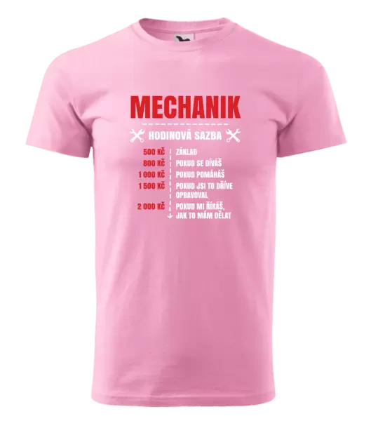 Pánské tričko Hodinová sazba - mechanik