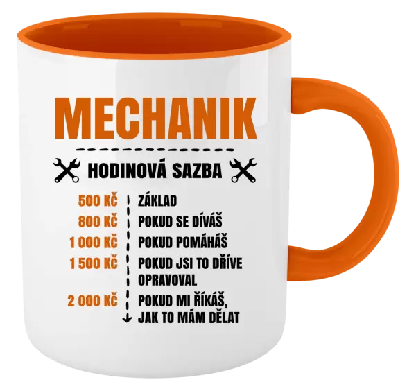 Hrnek Hodinová sazba - mechanik
