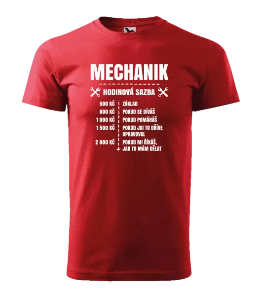 Pánské tričko Hodinová sazba - mechanik