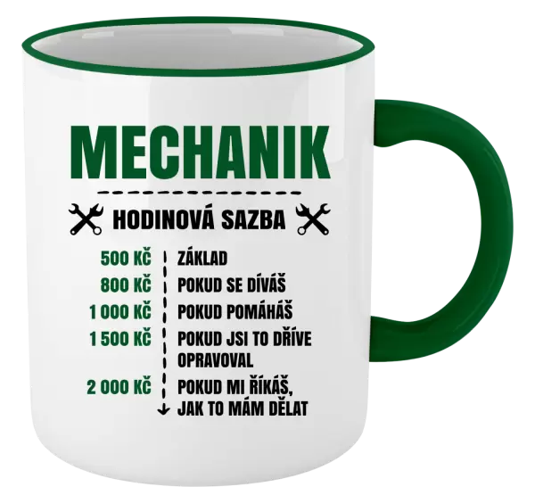 Hrnek Hodinová sazba - mechanik