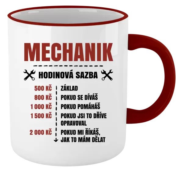 Hrnek Hodinová sazba - mechanik