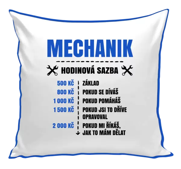 Polštář Hodinová sazba - mechanik