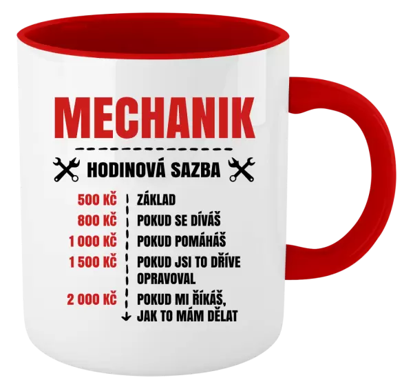 Hrnek Hodinová sazba - mechanik