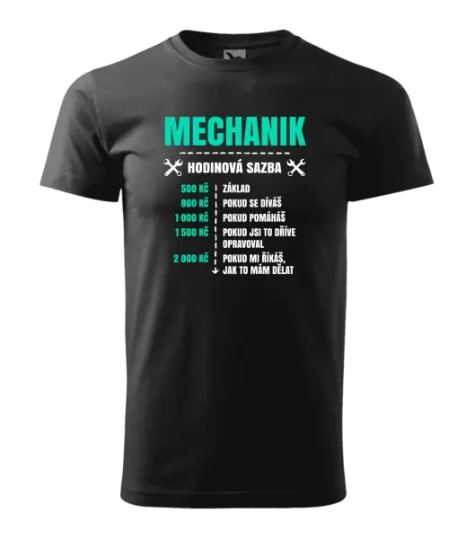 Pánské tričko Hodinová sazba - mechanik