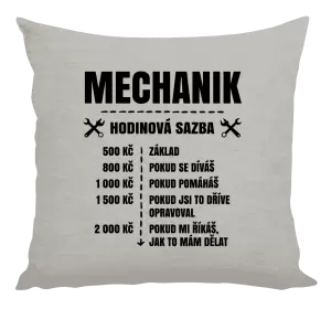 Polštář Hodinová sazba - mechanik