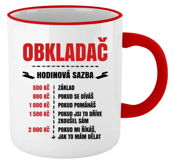 Hrnek Hodinová sazba - obkladač