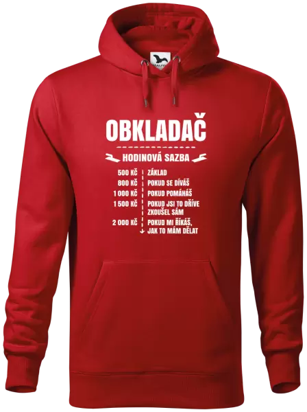 Pánská mikina Hodinová sazba - obkladač