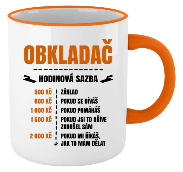 Hrnek Hodinová sazba - obkladač