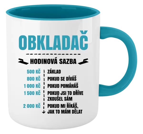 Hrnek Hodinová sazba - obkladač