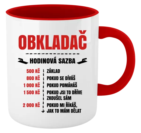Hrnek Hodinová sazba - obkladač
