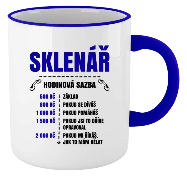 Hrnek Hodinová sazba - sklenář
