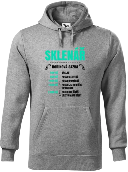 Pánská mikina Hodinová sazba - sklenář