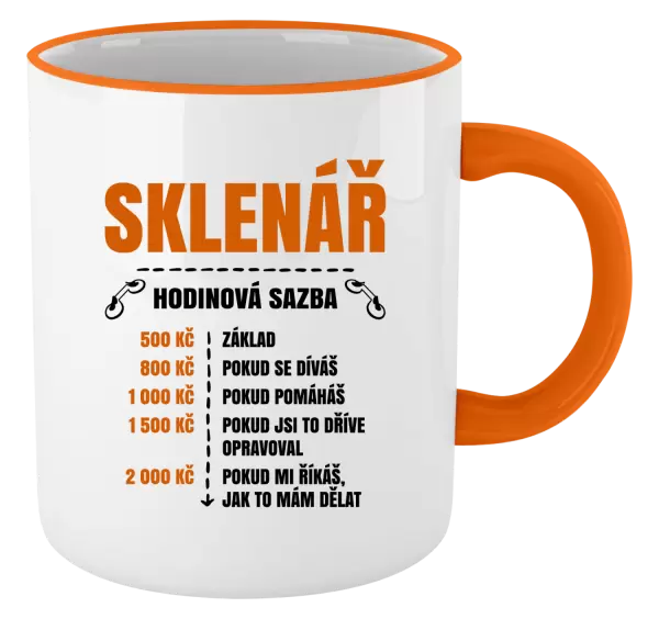 Hrnek Hodinová sazba - sklenář
