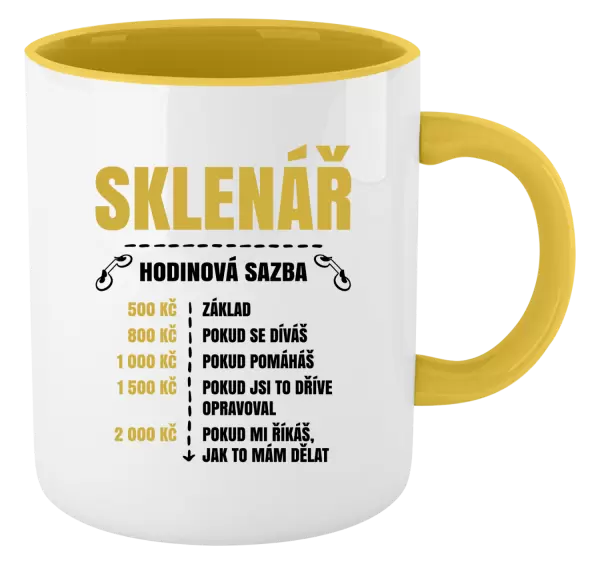 Hrnek Hodinová sazba - sklenář