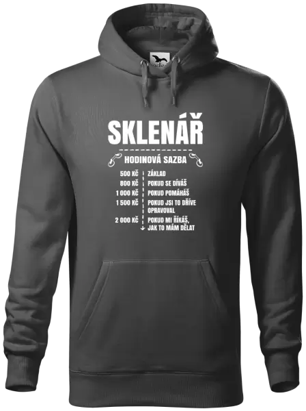Pánská mikina Hodinová sazba - sklenář