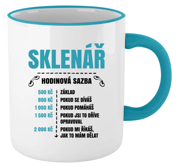 Hrnek Hodinová sazba - sklenář