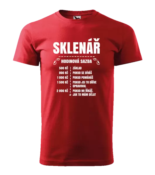 Pánské tričko Hodinová sazba - sklenář