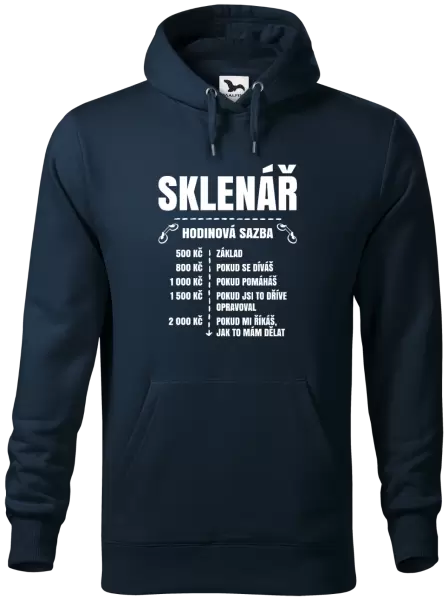 Pánská mikina Hodinová sazba - sklenář