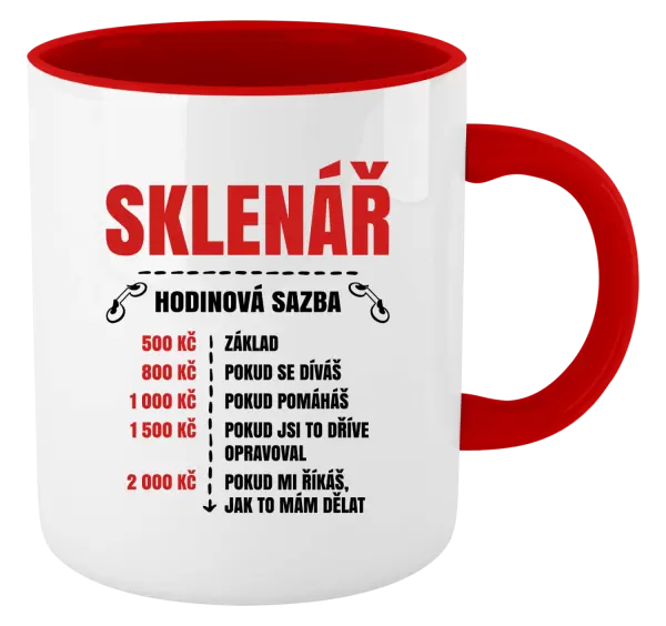 Hrnek Hodinová sazba - sklenář