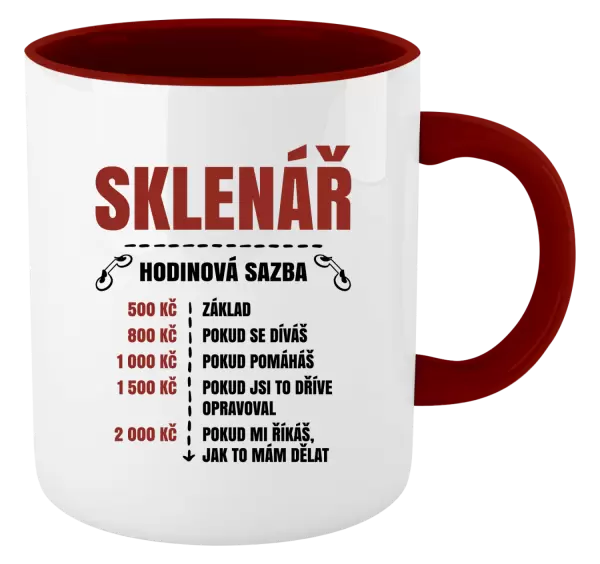 Hrnek Hodinová sazba - sklenář