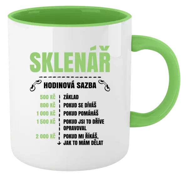 Hrnek Hodinová sazba - sklenář