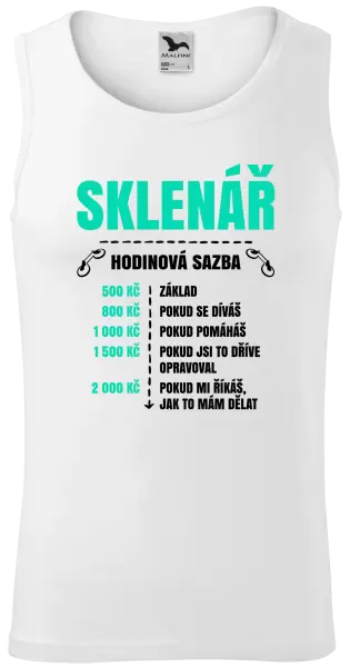 Pánské tílko Hodinová sazba - sklenář