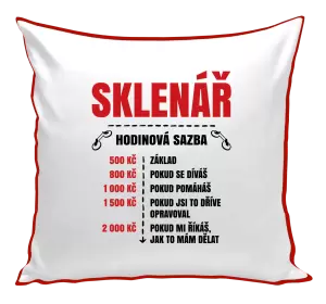 Polštář Hodinová sazba - sklenář