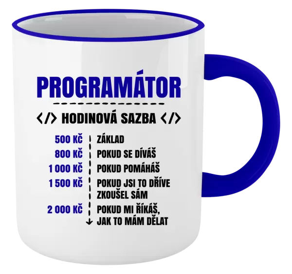 Hrnek Hodinová sazba - programátor