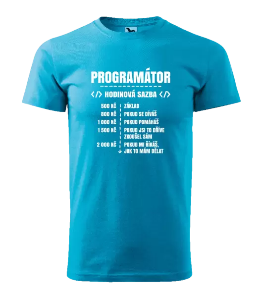 Pánské tričko Hodinová sazba - programátor