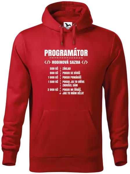 Pánská mikina Hodinová sazba - programátor
