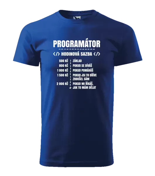 Pánské tričko Hodinová sazba - programátor