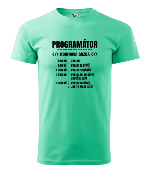 Pánské tričko Hodinová sazba - programátor