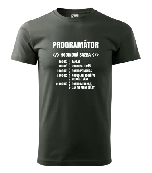 Pánské tričko Hodinová sazba - programátor