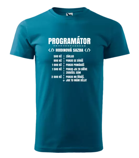 Pánské tričko Hodinová sazba - programátor