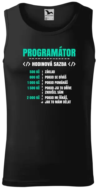 Pánské tílko Hodinová sazba - programátor