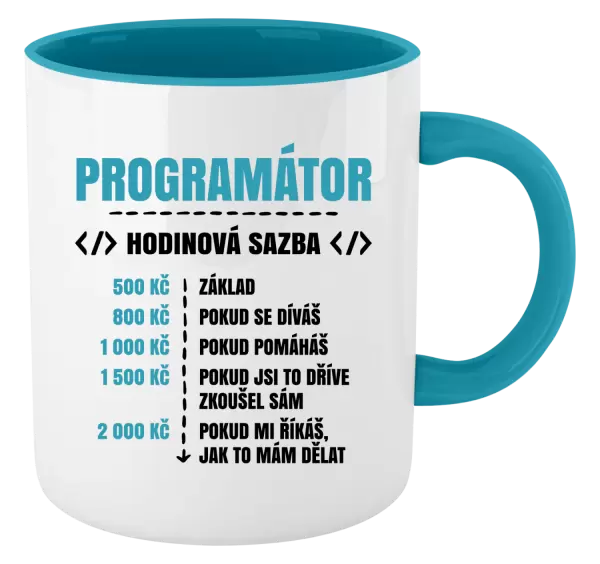 Hrnek Hodinová sazba - programátor